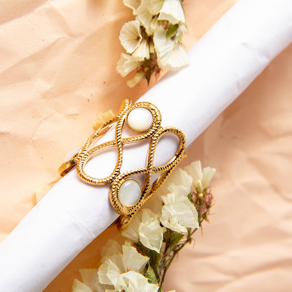 ARCHIBALD GOLD & WHITE CLASSIC RING | WOMENS - Picture 2 of 4
